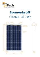 Sonnenkraft KPV GML NEC 310Wp 2x3 mm Doppelglas-Modul, rahmenlos, ÜKZ, PERC, bifacial, transparent (1700 mm x 995 mm x 7 mm)
