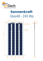 Sonnenkraft Glas48 245 Wp Glas PV Modul bifacial 40% Transparenz (2017 mm x 995 mm x 7 mm)+