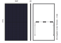 Sonnenkraft KPV 365Wp HC Maxim black 3,2mm Glas-Modul, schwarzer Rahmen, PERC, fullblack (1773 mm x 1047 mm  x 40 mm)